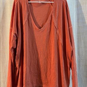 FP Movement by Free People V-Neck Long Sleeve Top NWT